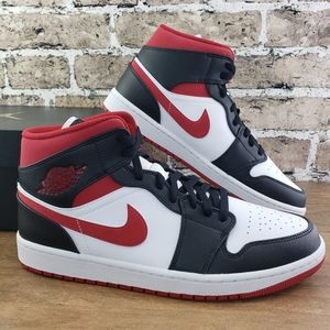 Nike Air Jordan 1 Mid Mens Shoe Gym Red Sneakers